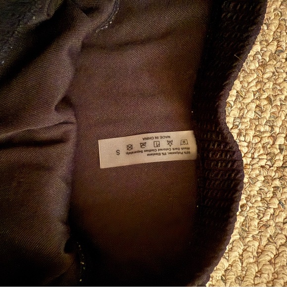 Black Textured Bikini Set High Rise - Picture 2 of 2